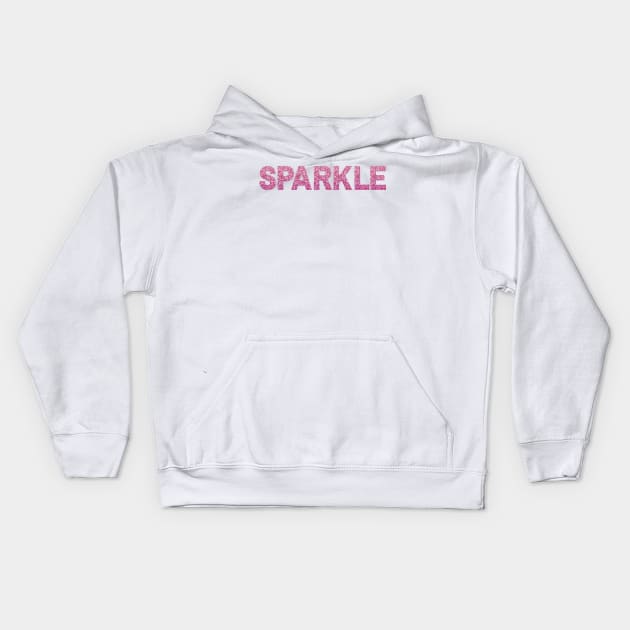 Sparkle Pink Font Kids Hoodie by hexchen09